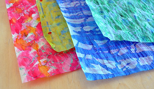 Watercolor-Painted Collage Papers | Carle Museum